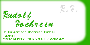 rudolf hochrein business card